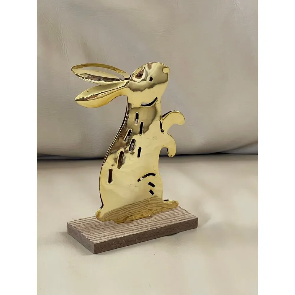 Target Easter 2022 Set Of 6 Golden Metal Easter Bunny